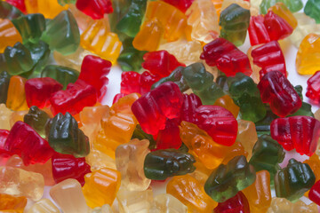 sweet jelly candies in the shape of bears