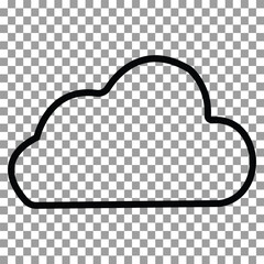 cloud shape icon, simple outline cloud design collection for apps and web, twelve different vector shapes of clouds.