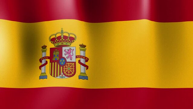 A close up of a Spanish flag with a crown on top. This asset is suitable for designs related to Spanish culture, heritage, monarchy, national pride, or historical events