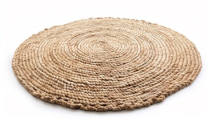 Fototapeta na wymiar a close up of a round rug isolated on white background.