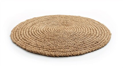 Fototapeta na wymiar a close up of a round rug isolated on white background.