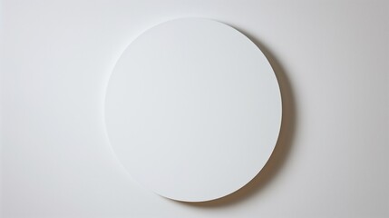 white oval frame on white