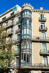 Modernist style building, Barcelona, Catalonia, Spain