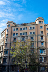 Classic residential building, Barcelona, Catalonia, Spain