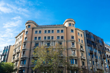 Classic residential building, Barcelona, Catalonia, Spain