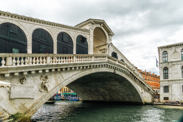 Fototapeta na wymiar Rialto Bridge or Ponte die Rialto in Venice, Italy