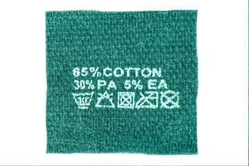 Clothes label isolated