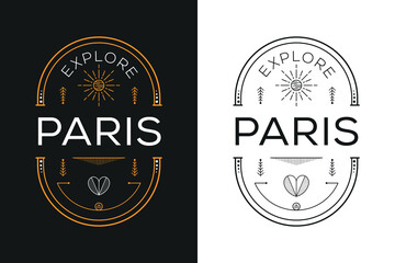 Explore Paris Design, Vector illustration.