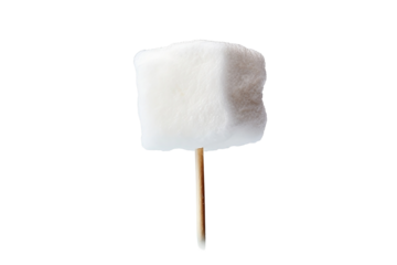 white sugar marshmallows isolated on white background