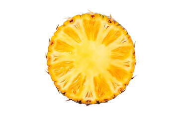slice of pineapple isolated on white background