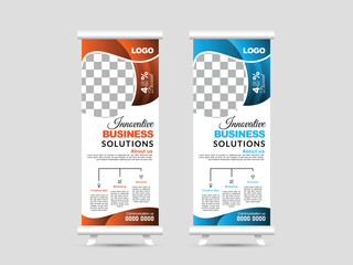 Rollup banner template. Business rollup banner.
