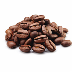 Obraz premium Coffee beans on white background