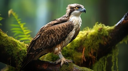 Fototapeta premium Osprey (Pandion haliaeetus) sitting on a branch