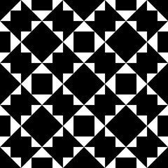 Triangles, rhombuses, diamonds, squares, checks seamless pattern. Geometric image. Ethnic ornate. Folk ornament. Tribal wallpaper. Geometrical background. Retro motif. Ethnical textile print. Vector.
