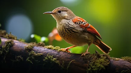 Stickers pour porte Canada Red-throated Babbler (Babbler) in nature