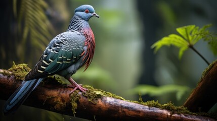 Pigeon in the rainforest of Borneo