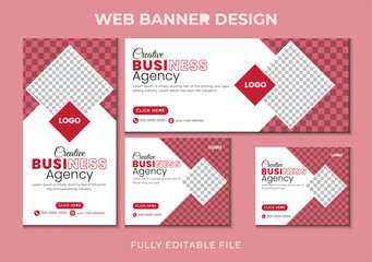 set Web of banners Design Template, 