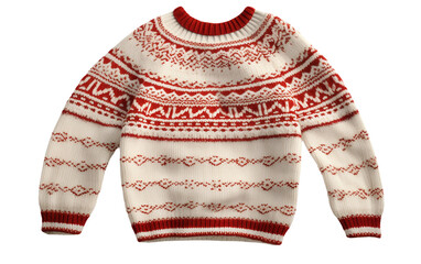 The Allure of Fair Isle Sweaters Isolated on Transparent Background PNG.