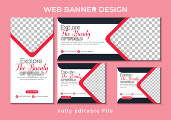 Black and red cover header background for website design, Social Media Cover ads banner, flyer, invitation