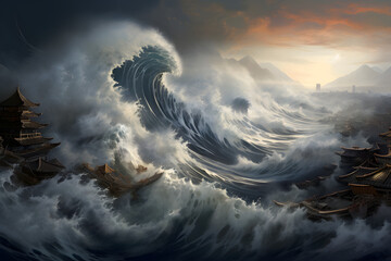 big wave, massive wave, waves, water, big water coast wave