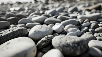 Fototapeta na wymiar Small pebbles and rock background