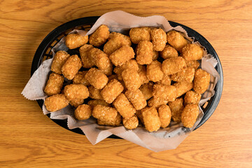 Tater tots in a basket