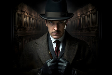 Detective, agent, clasic agent, police agent, detective