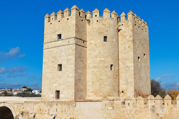 Fototapeta na wymiar Torre De Calahorra museum in Cordoba . Medieval city wall of Cordoba, Andalusia, Spain