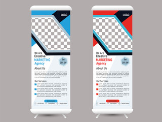 Corporate rollup banner template.