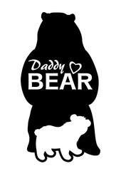 Silhouette of a daddy bear