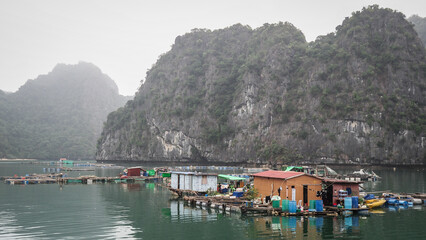 Fototapeta na wymiar The landscape of Ha Long Bay in Northern Vietnam
