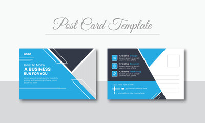 Creative Post Card Design Template for Business 