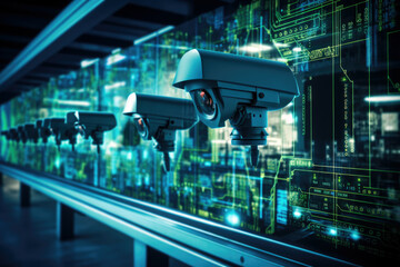 Cyber Eyes. Futuristic CCTV Keeping Watch