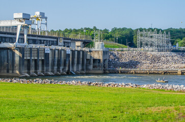 dam with hydroelectric power plant in the country