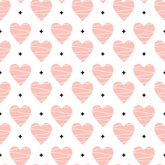 seamless pattern with hearts
