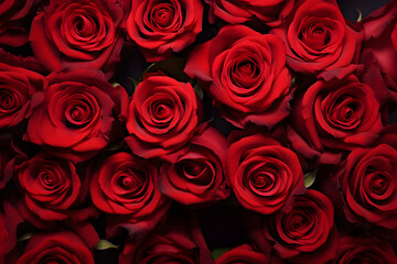 Red roses background for Valentine's Day 
