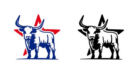 Texas longhorn logo illustration - 1