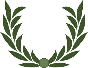 Green winner wreath on a transparent background. - 701132512