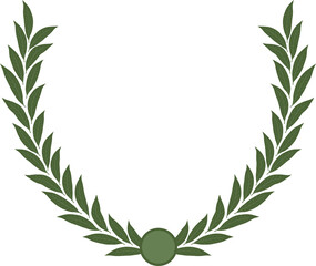 Green winner wreath on a transparent background. - 701132533