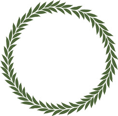 Green winner wreath on a transparent background. - 701132559
