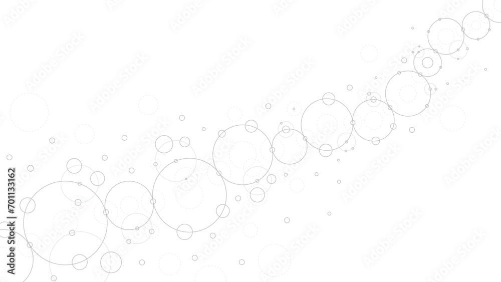 Poster Technology abstract background. Abstract geometric background. Connected circles. Network of circles.