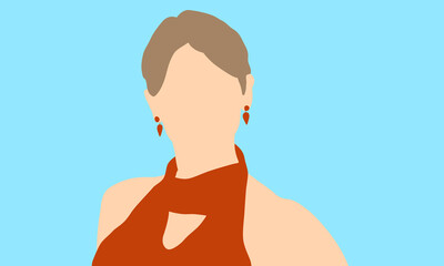 Female pop singer minimalist illustration