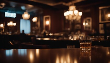 Sophisticated Jazz Club Ambience with Whiskey on the Rocks