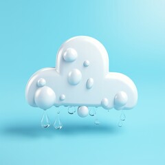 cloud with raindrops cute