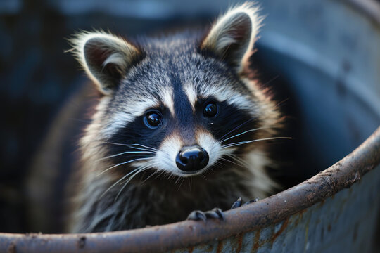 Raccoon in a can made with generative AI technology 