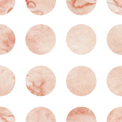 Blush Pink Watercolor Textured Polka Dot Patterns