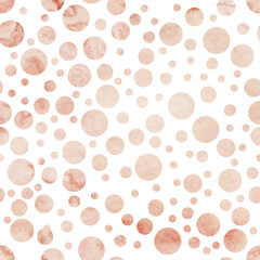 Blush Pink Watercolor Textured Polka Dot Patterns