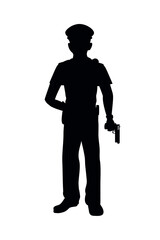 police silhouette man