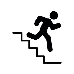 Fototapeta na wymiar earthquake use stairs icon