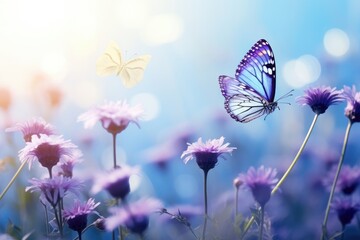 flowers and butterflies